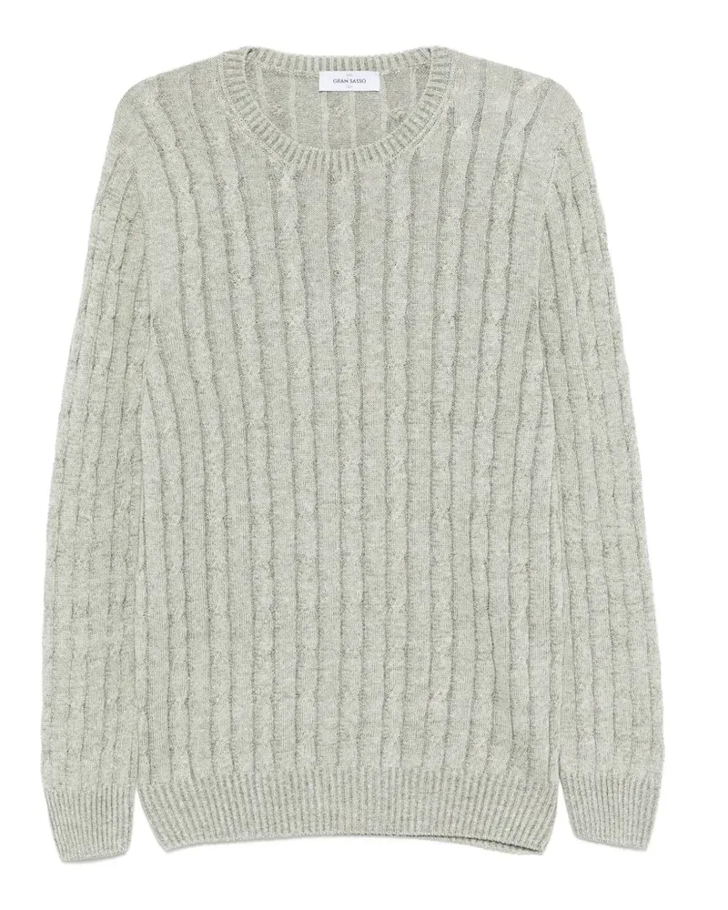 Gran Sasso Pullover mit Zopfmuster - Grün Grün
