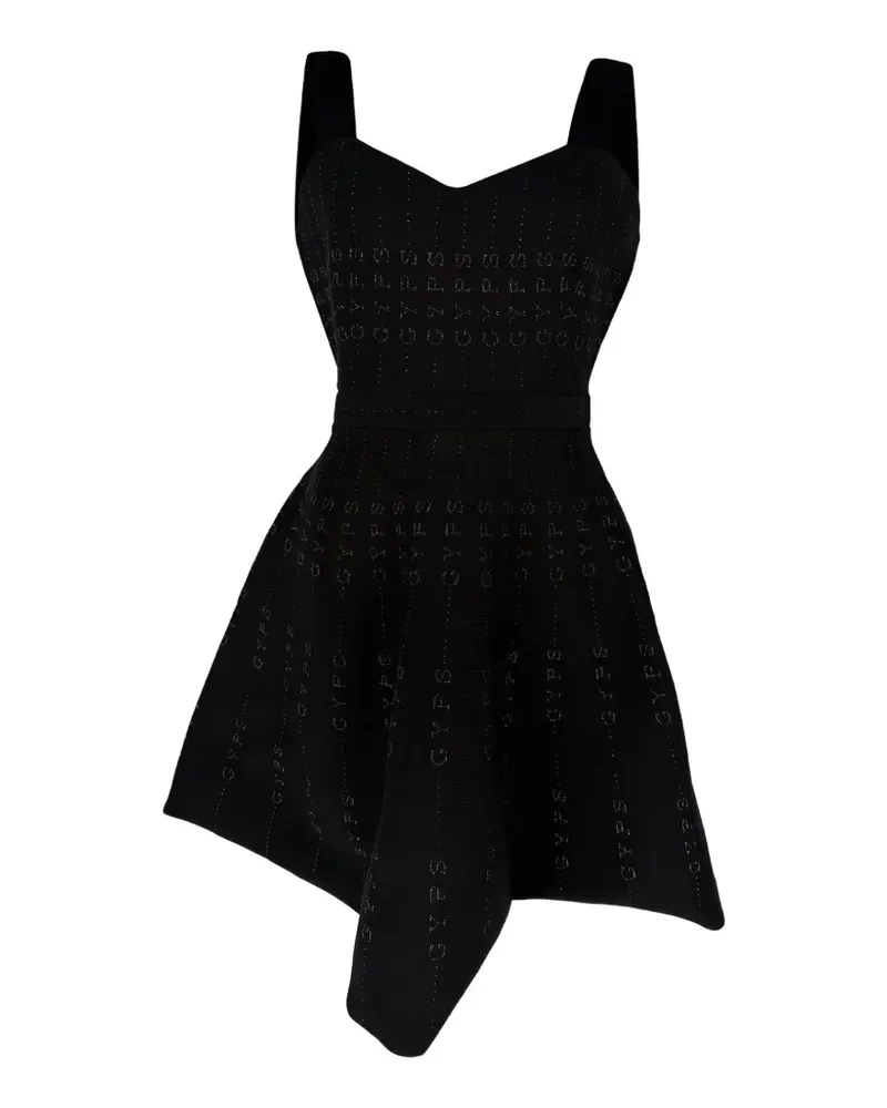 Maje Strickkleid mit Metallic-Print - Schwarz Schwarz