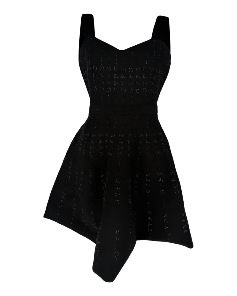Maje Strickkleid mit Metallic-Print - Schwarz Schwarz