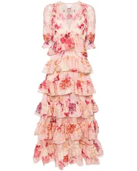 Camilla Maxikleid mit Blumen-Print Rosa