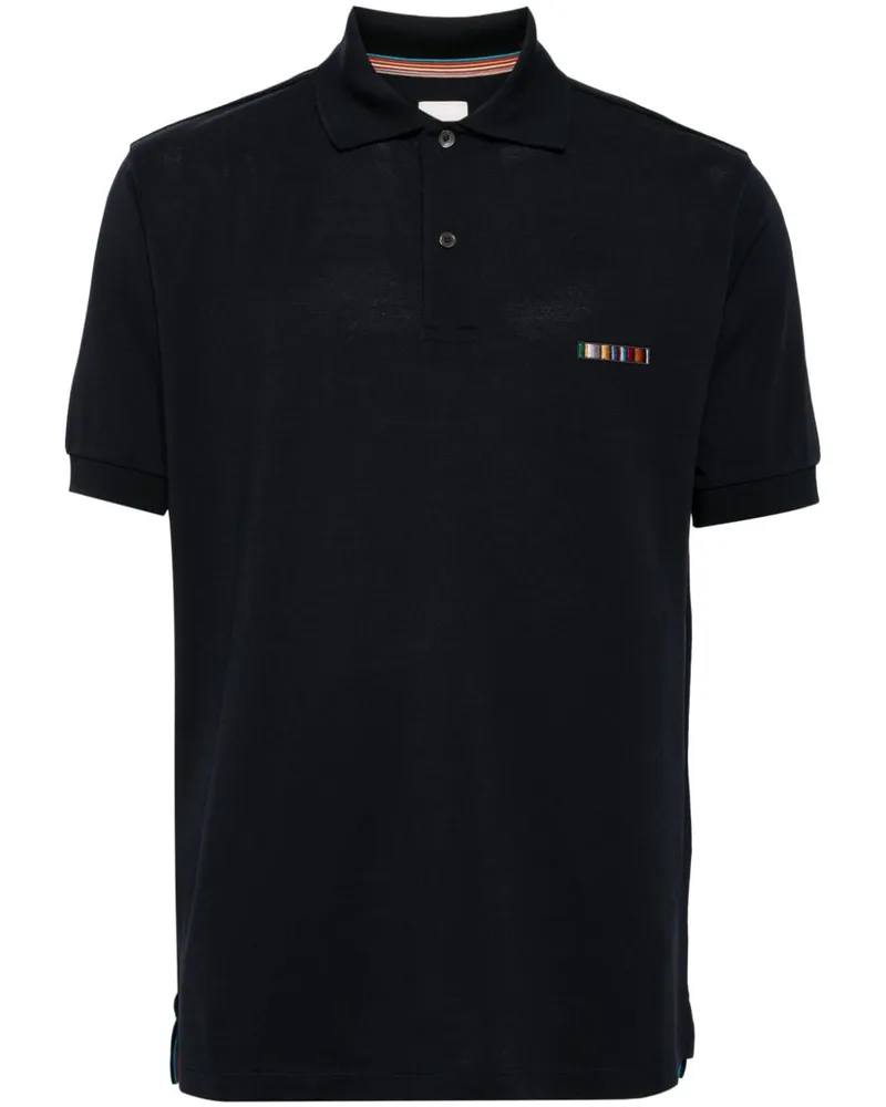 Paul Smith Poloshirt mit Streifendetail - Blau Blau