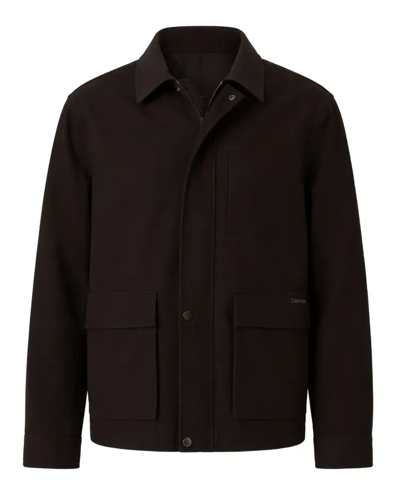 Calvin Klein zip-up pocket-detail jacket - Schwarz Schwarz