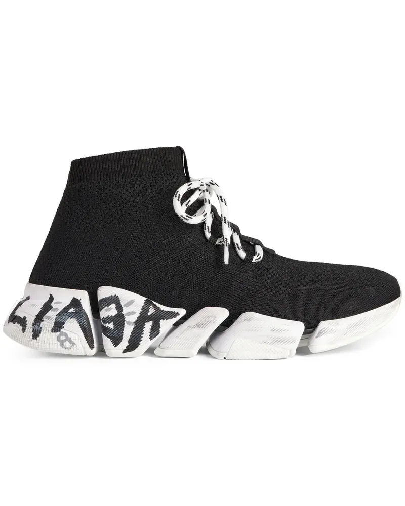 Balenciaga Speed Graffiti Sneakers - Schwarz Schwarz