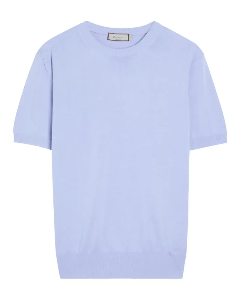 Canali T-Shirt mit Rundhalsausschnitt - Violett Violett