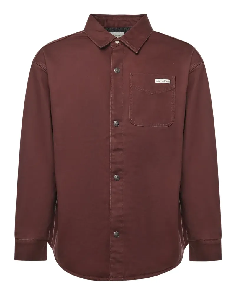 Calvin Klein chest-pocket buttoned shirt - Braun Braun