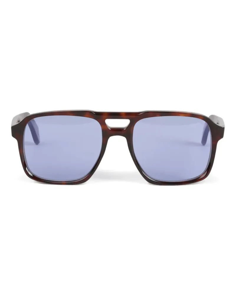 Cutler and Gross Eckige 1394 Sonnenbrille in Schildpattoptik - Braun Braun
