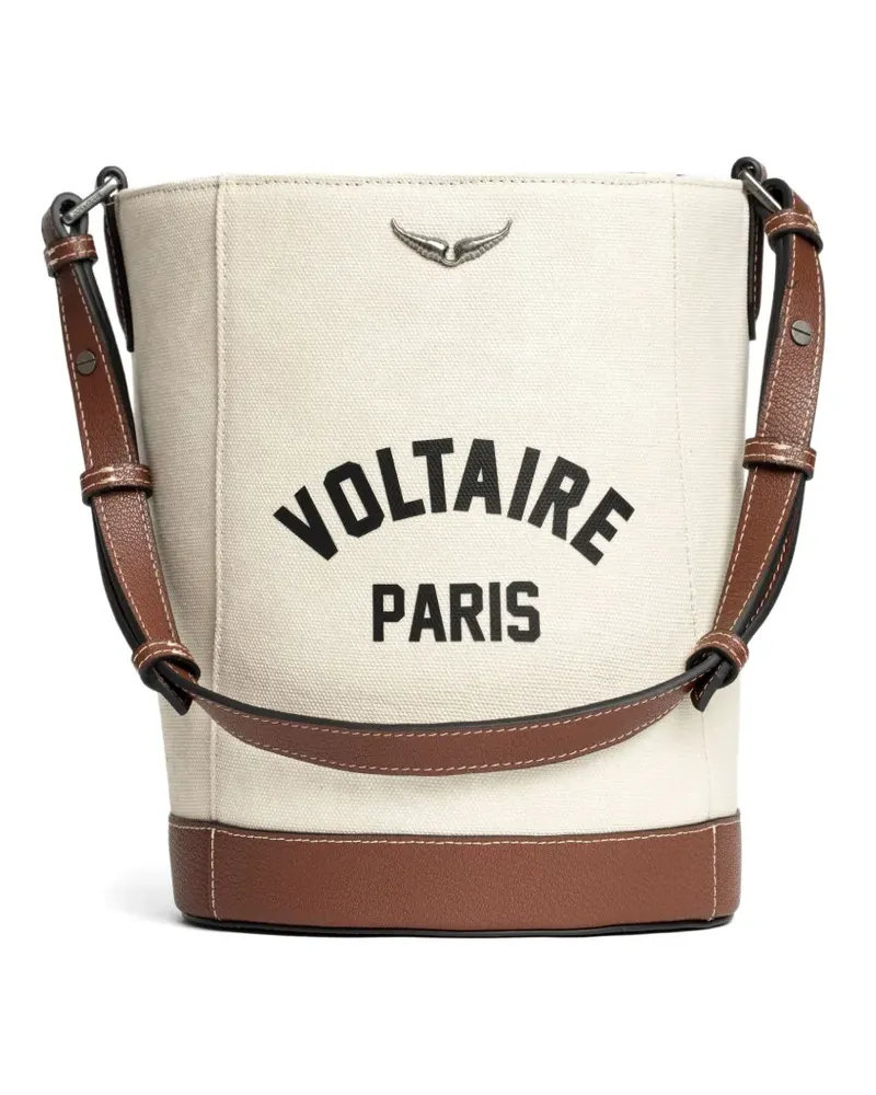 Zadig & Voltaire Beuteltasche mit Logo-Print - Weiß Weiß