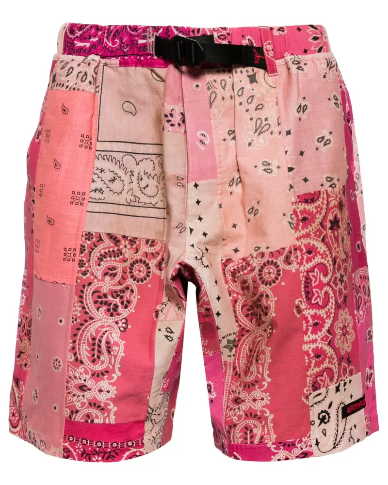 READYMADE Patchwork-Shorts mit Bandana-Print - Rosa Rosa