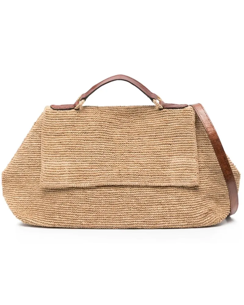 IBELIV Lahady Shopper aus Bast - Nude Nude
