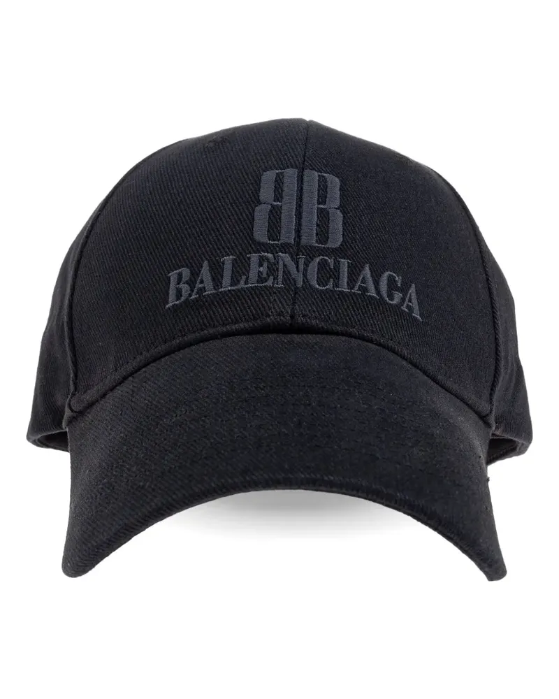 Balenciaga Baseballkappe mit Logo-Stickerei - Schwarz Schwarz