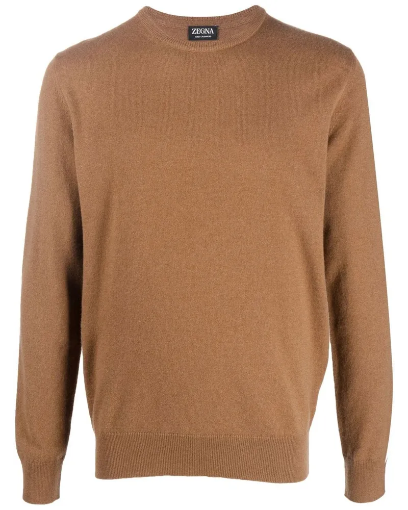 Ermenegildo Zegna Kaschmirpullover mit Rundhalsausschnitt - Braun Braun