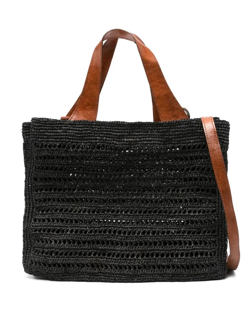 IBELIV Nosy Shopper aus Stroh - Schwarz Schwarz
