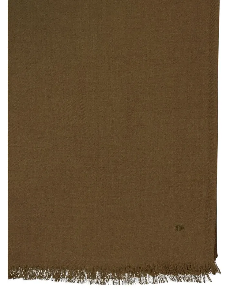 Tom Ford fringed wool scarf - Grün Grün