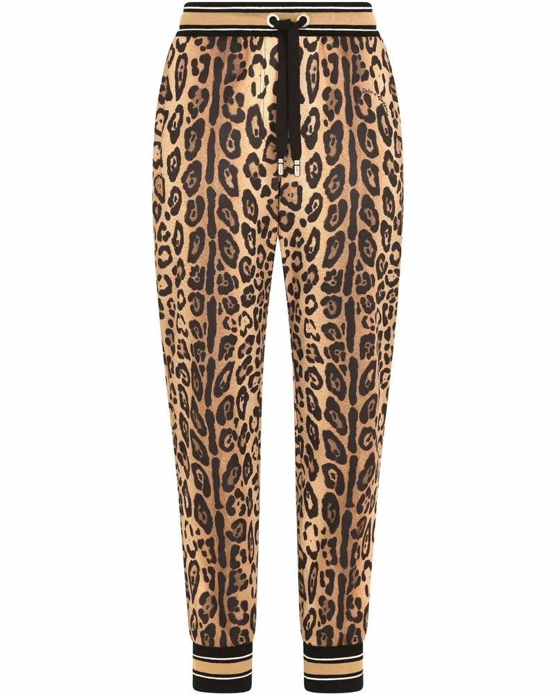 Dolce & Gabbana Jogginghose mit Leoparden-Print - Braun Braun