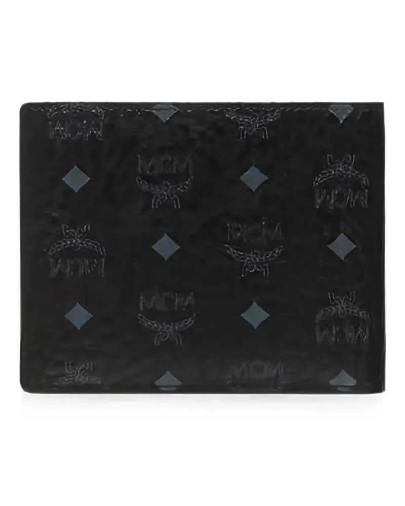 MCM monogram-print bi-fold wallet - Schwarz Schwarz