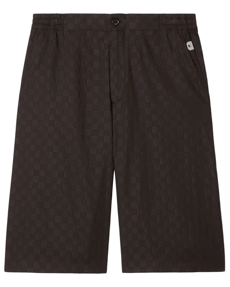 OFF-WHITE Damier Shorts - Braun Braun