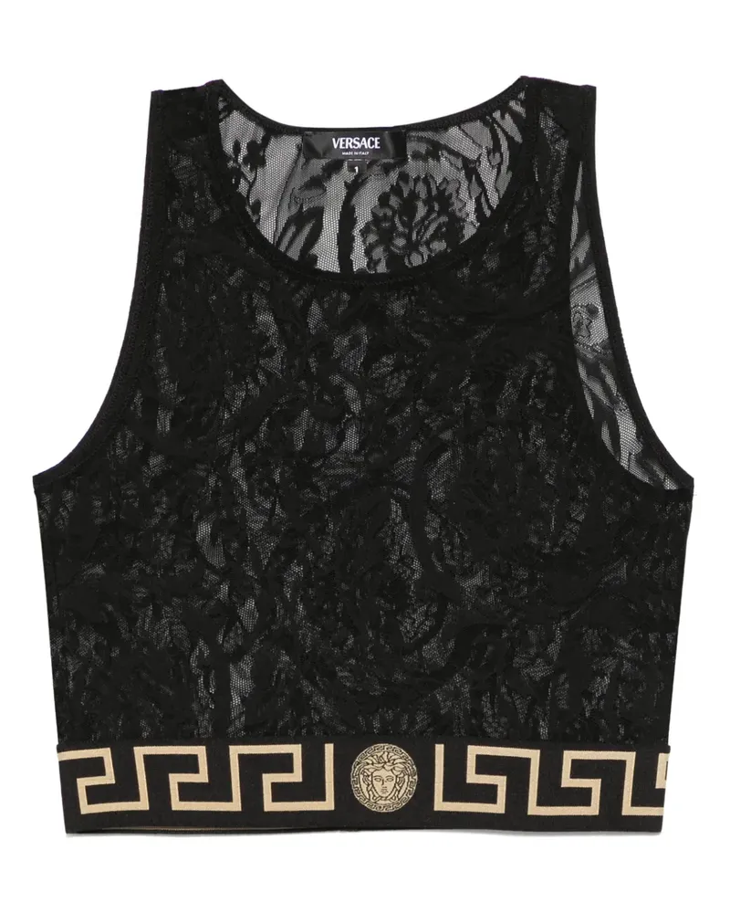 Versace BH mit Greca-Borte - Schwarz Schwarz