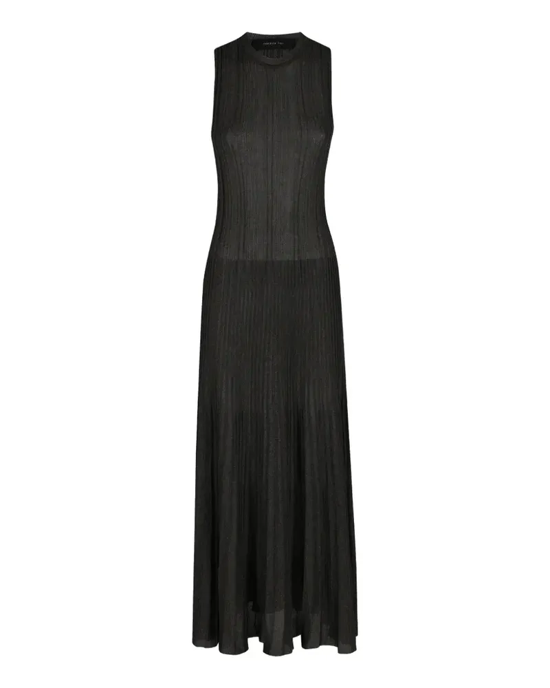 Federica Tosi ribbed-knit sleeveless maxi dress - Schwarz Schwarz
