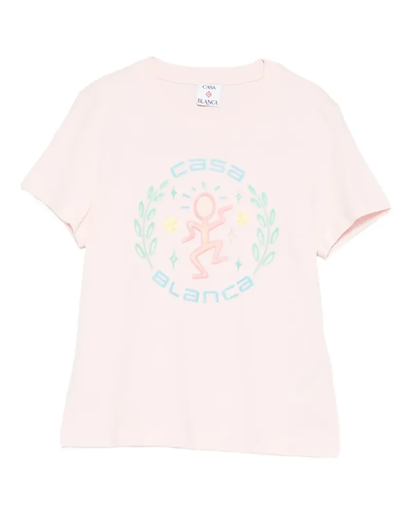 Casablanca Paris T-Shirt mit grafischem Print - Rosa Rosa