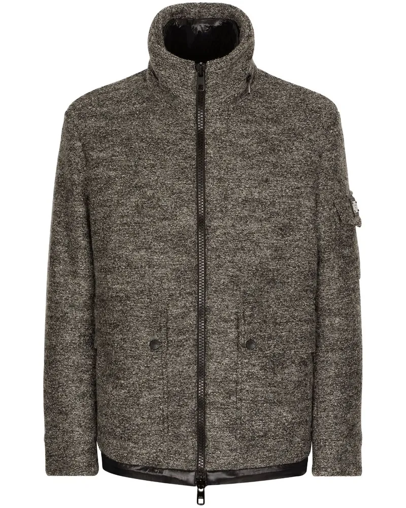 Dolce & Gabbana Jacke mit Logo-Schild - Grau Grau