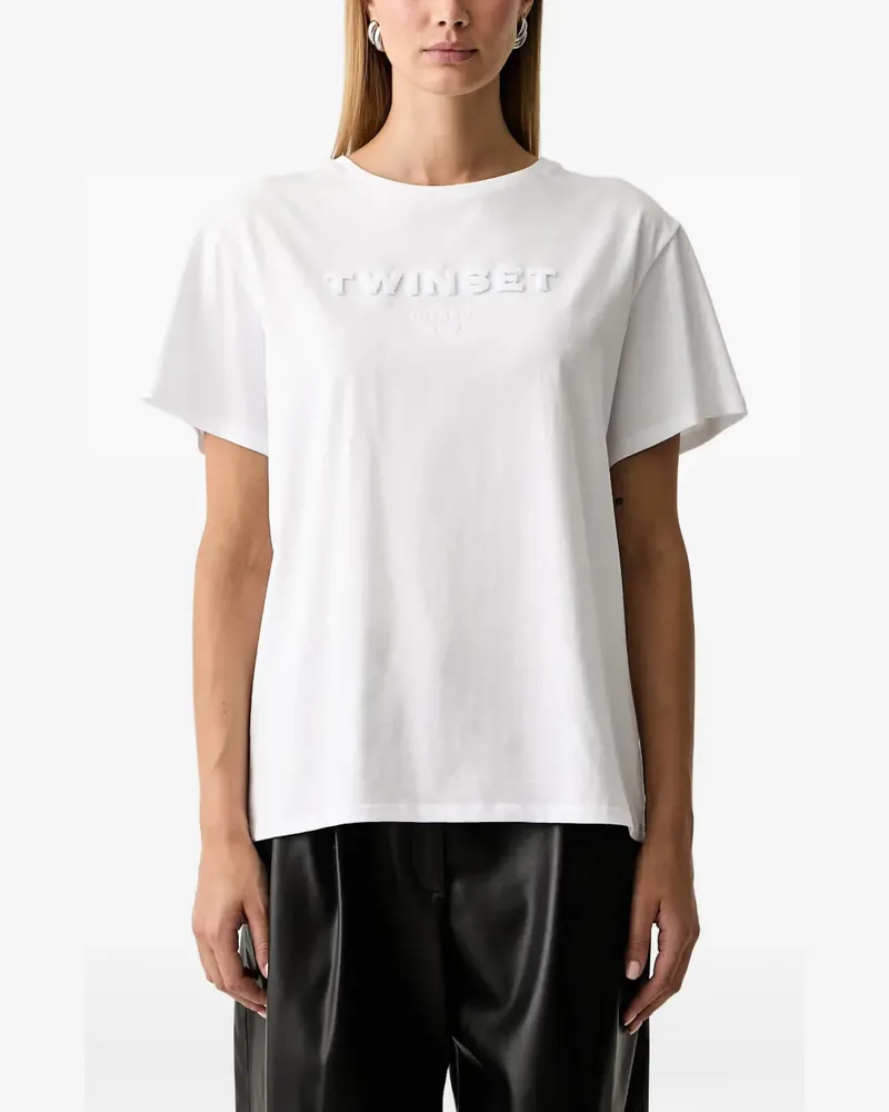 Twin-Set logo-embroidered T-shirt - Weiß Weiß