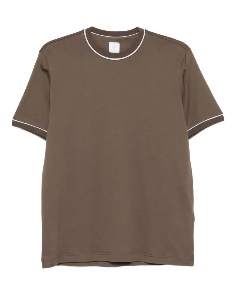 Eleventy T-Shirt mit Kontrastdetails - Braun Braun