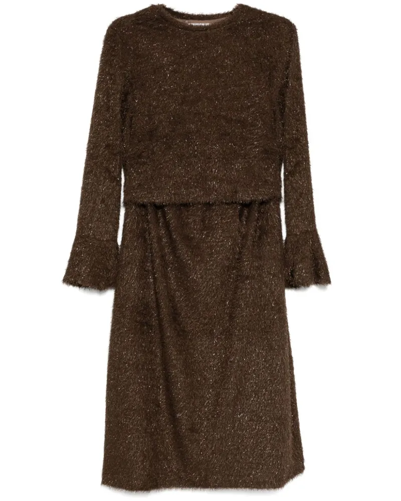 b+ab Kleid mit Glitzer - Braun Braun