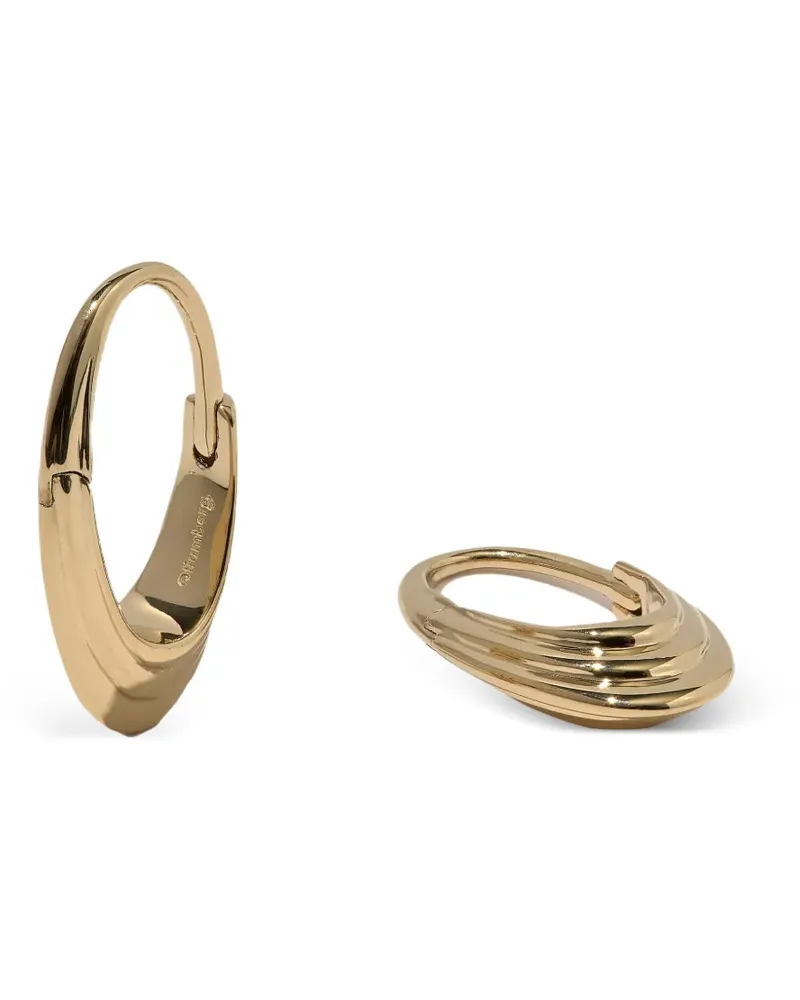 OTIUMBERG Roscida geriffelte Creolen - Gold Gold