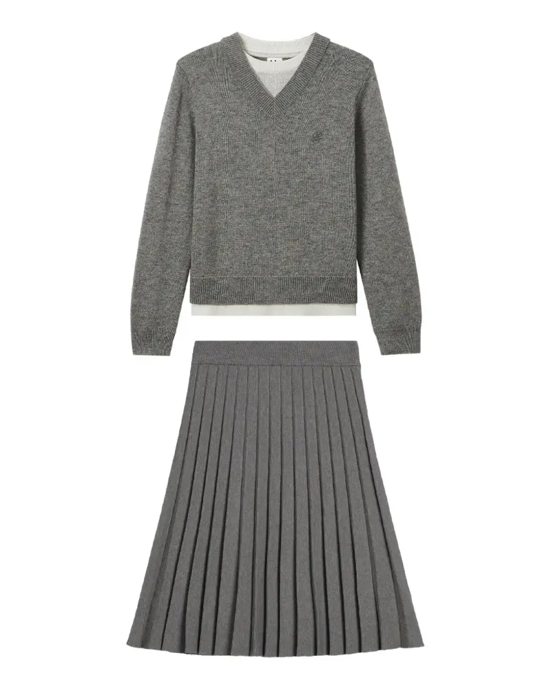 b+ab Kleid im Layering-Look - Grau Grau