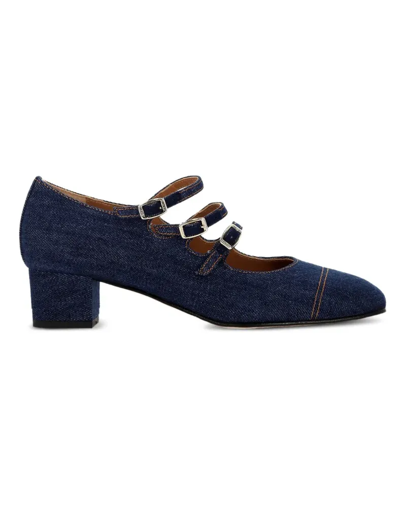 Carel Kina Ballerinas mit Schnallenriemen - Blau Blau