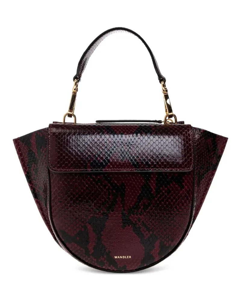 WANDLER snakeskin half-moon tote bag - Rot Rot