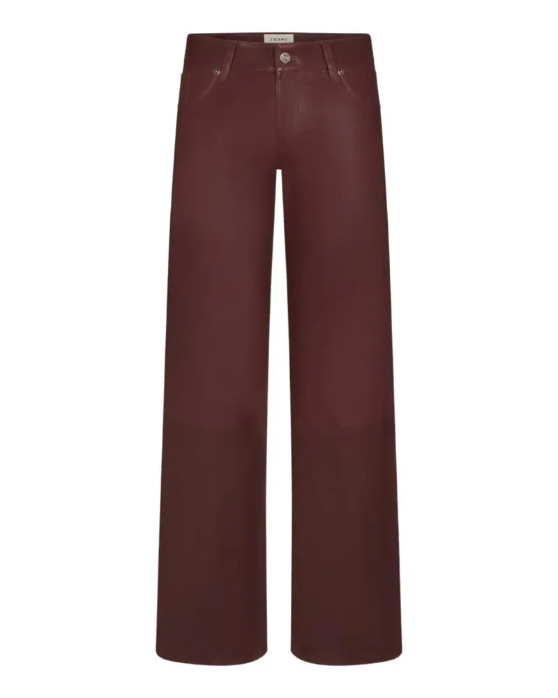 Frame Denim Weite High-Waist-Hose - Rot Rot