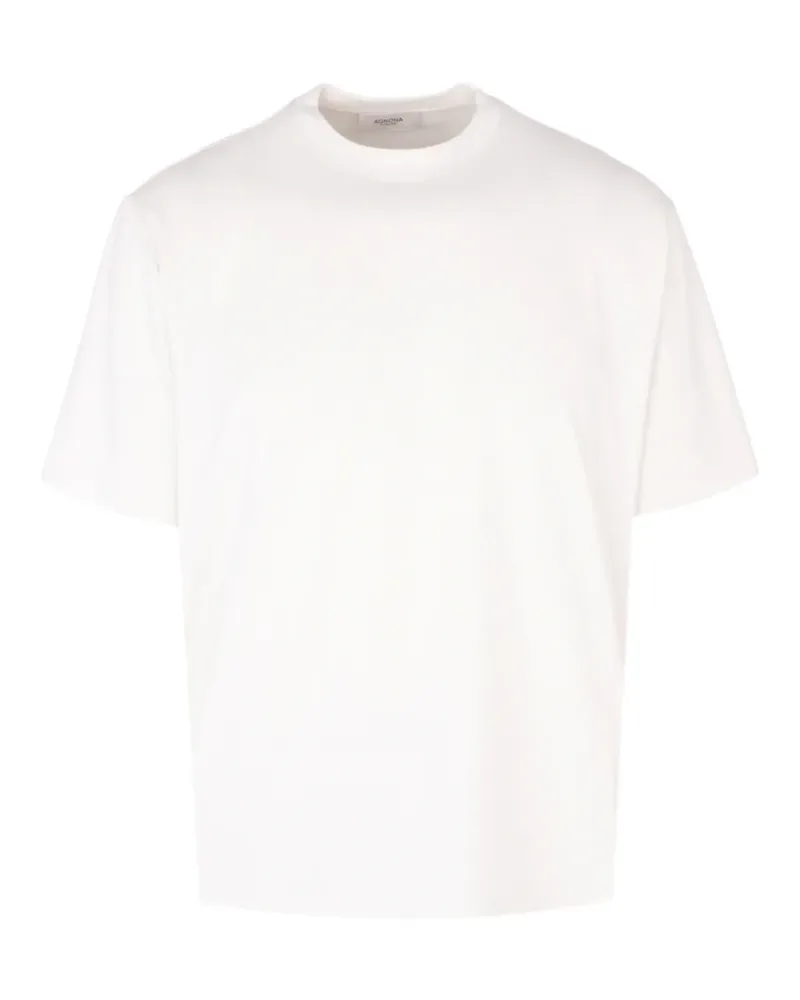 AGNONA T-Shirt aus Interlock-Strick - Weiß Weiß