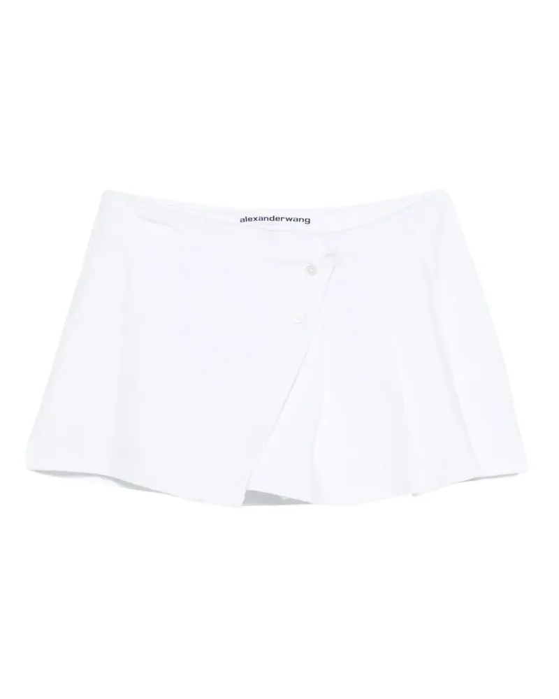 Alexander Wang pleated wrap mini skirt - Weiß Weiß