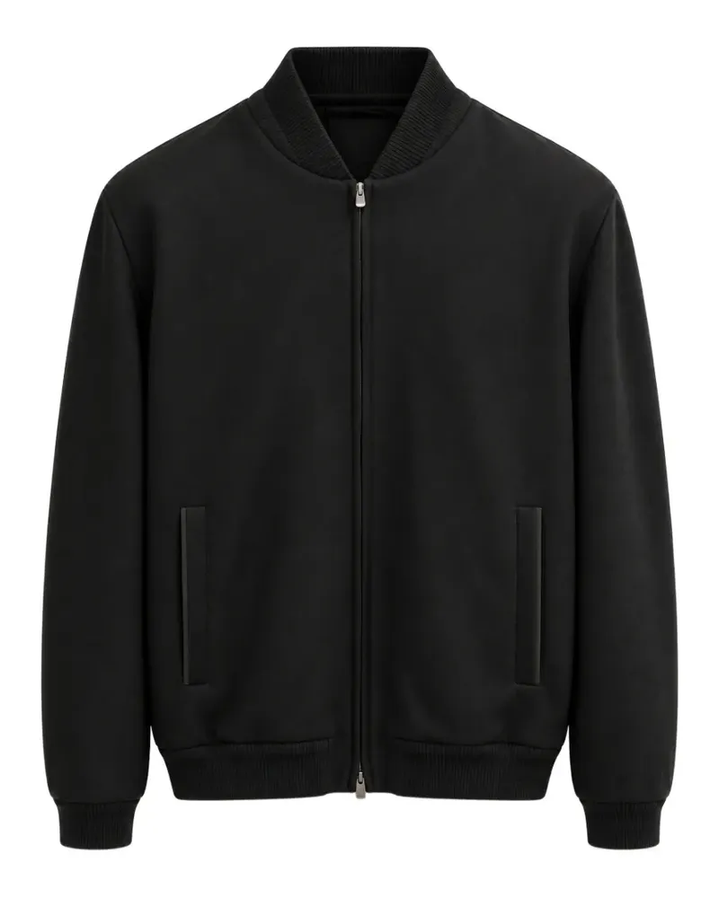 AGNONA zip-up bomber jacket - Schwarz Schwarz