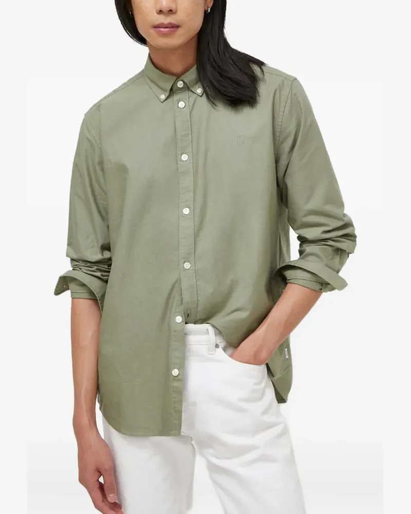 LES DEUX logo-embroidered shirt - Grün Grün