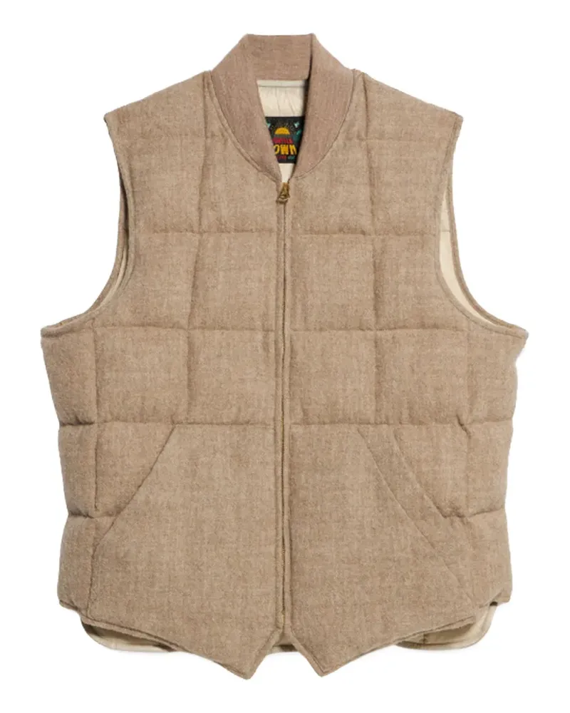 Fortela quilted zip vest - Nude Nude