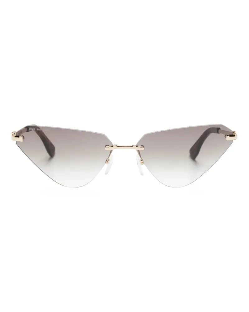 Dsquared2 Hype Sonnenbrille mit Cat-Eye-Gestell - Gold Gold