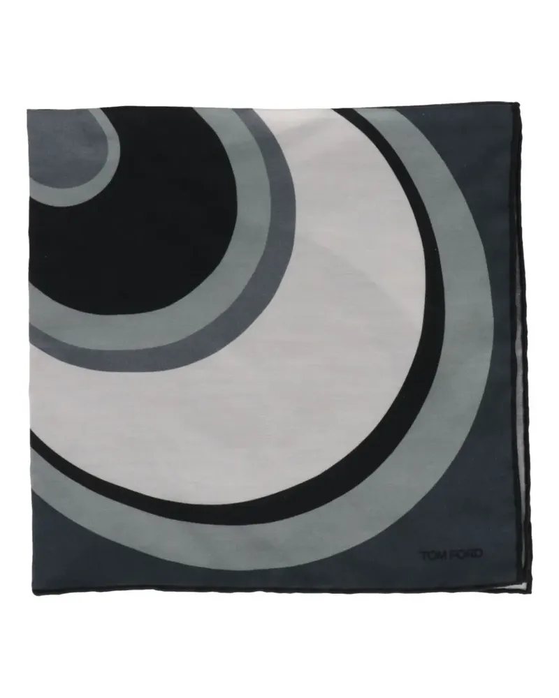 Tom Ford geometric-print pocket square - Weiß Weiß