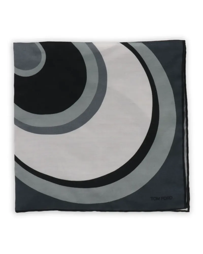 Tom Ford geometric-print pocket square - Weiß Weiß