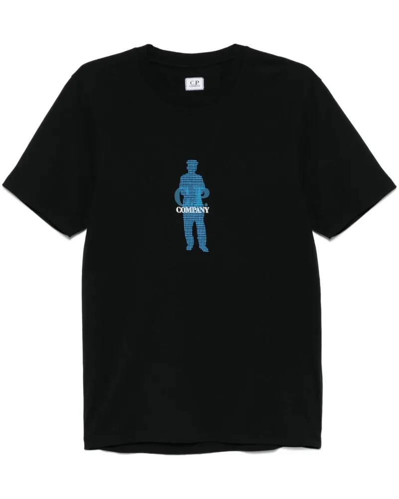 C.P. Company Waffled British Sailor T-Shirt - Schwarz Schwarz