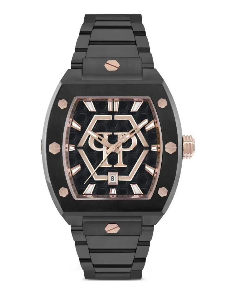 Philipp Plein Hexagon Phantom Tonneau 44mm watch - Schwarz Schwarz