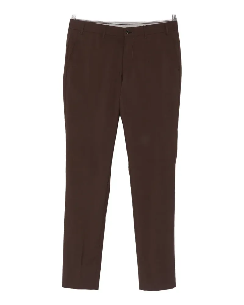 Corneliani pressed-crease tailored trousers - Braun Braun