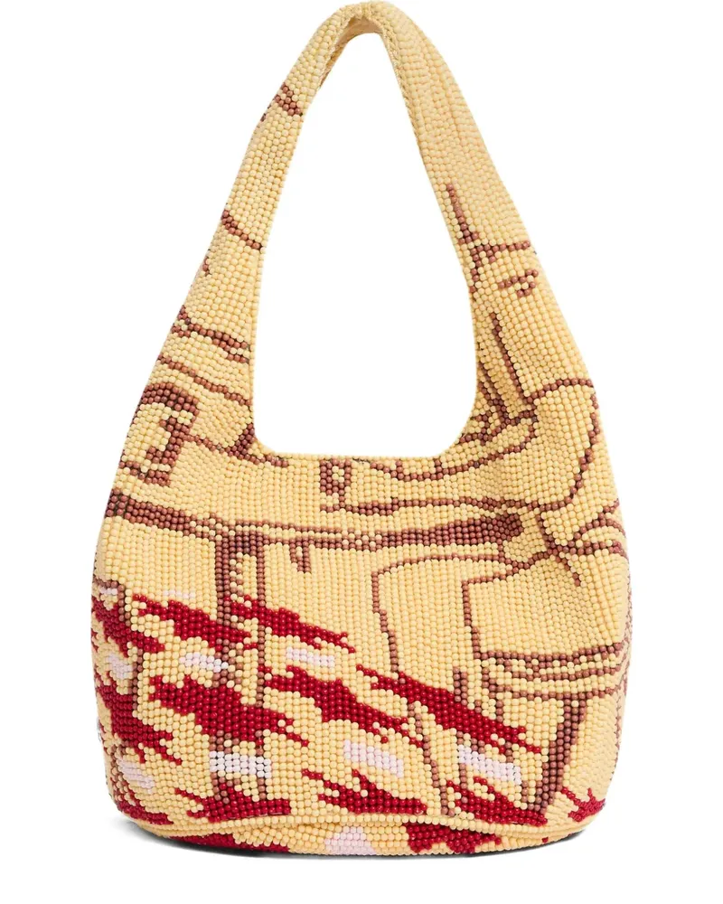 J.W.Anderson Schultertasche mit Perlenmuster - Gelb Gelb