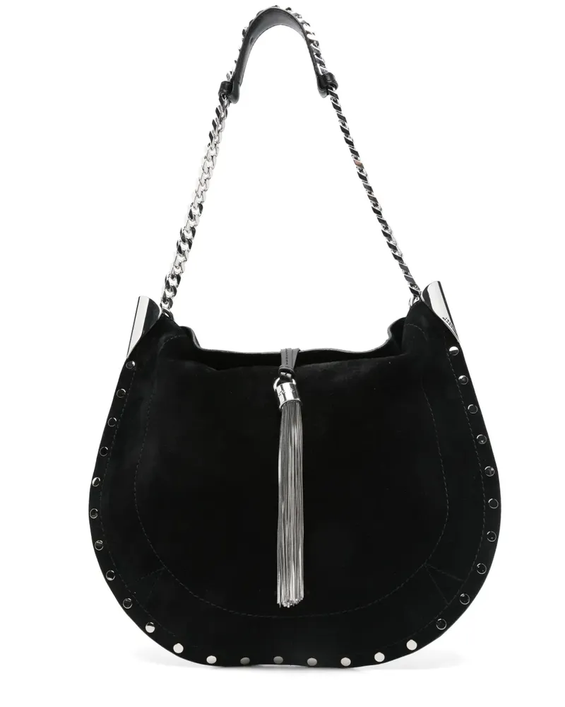 Isabel Marant Oskan Schultertasche mit Quaste - Schwarz Schwarz