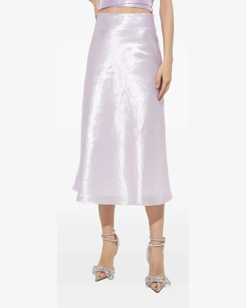 Mach & Mach high-waisted midi skirt - Violett Violett