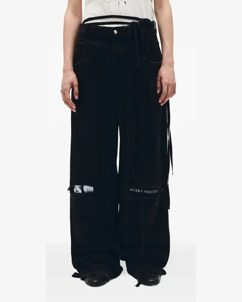 Ann Demeulemeester Polly Jeans - Schwarz Schwarz