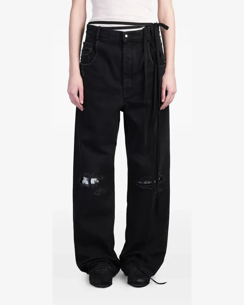 Ann Demeulemeester Polly Jeans - Schwarz Schwarz
