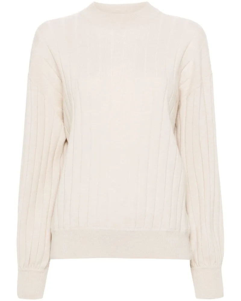 Brunello Cucinelli Gerippter Pullover - Nude Nude