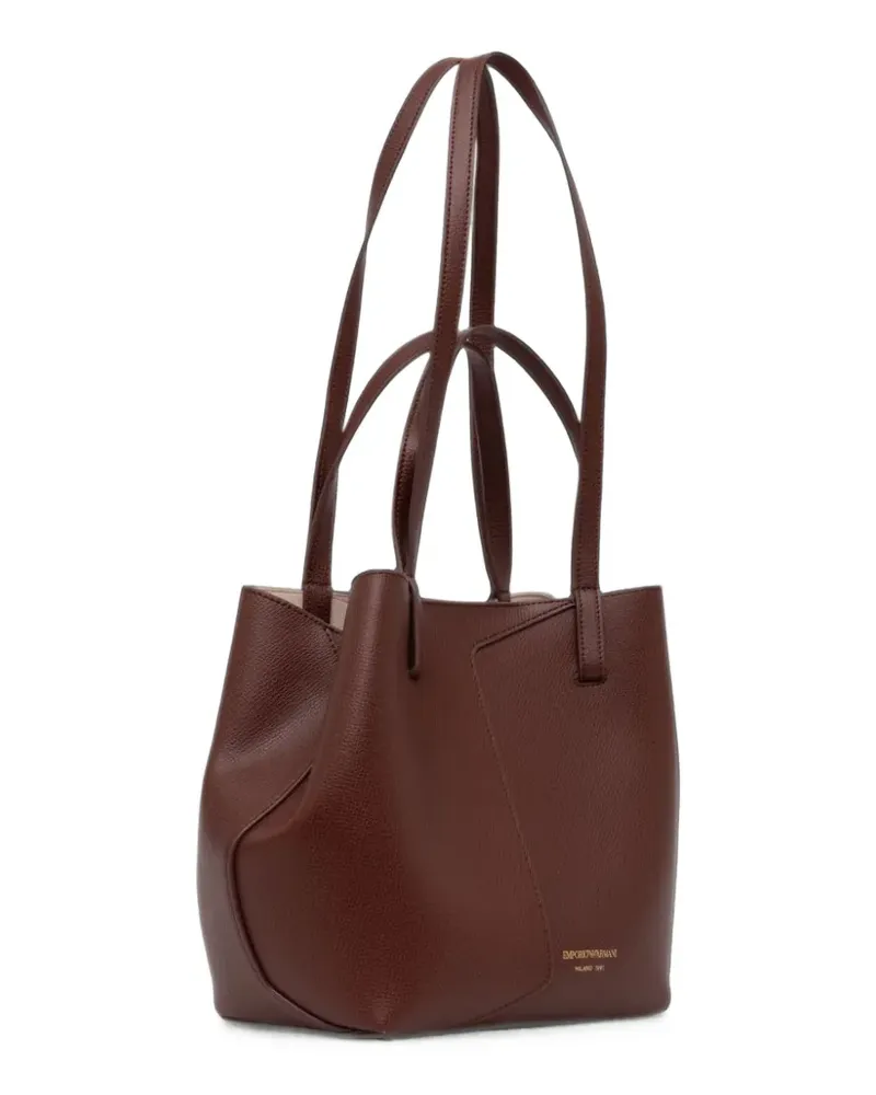 Emporio Armani Handtasche aus gekörntem Leder - Braun Braun